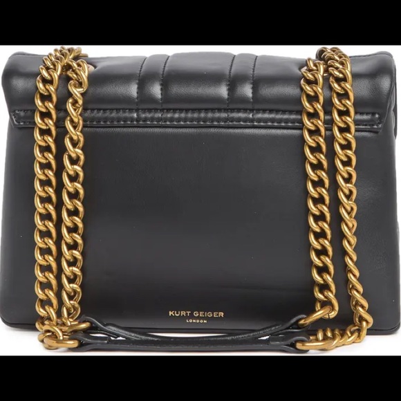 NWT KURT GEIGER LONDON Kensington Black Leather Shoulder Bag - Picture 5 of 5